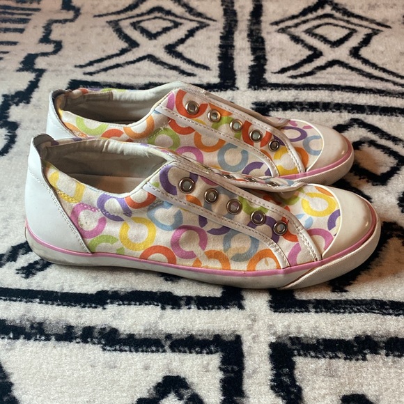 Coach Barrett Signature C Rainbow Sneakers Sz 9 - Picture 5 of 6